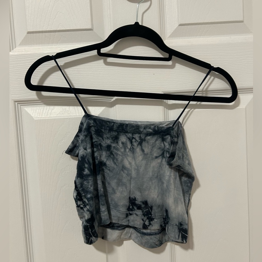 Blue tie dye crop top - American Eagle